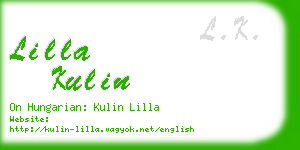 lilla kulin business card